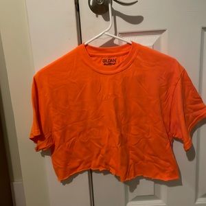 Orange crop top